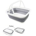 thumbnail image 3 of Tina plegable con asa - cesta de picnic portátil para exteriores - bolsa de compras plegable - contenedor de almacenamiento que ahorra espacio, 3 of 4