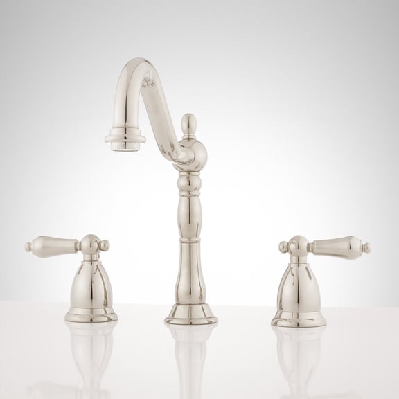 Open Box Signature Hardware 903778 Victorian Widespread Bathroom Faucet - Nickel