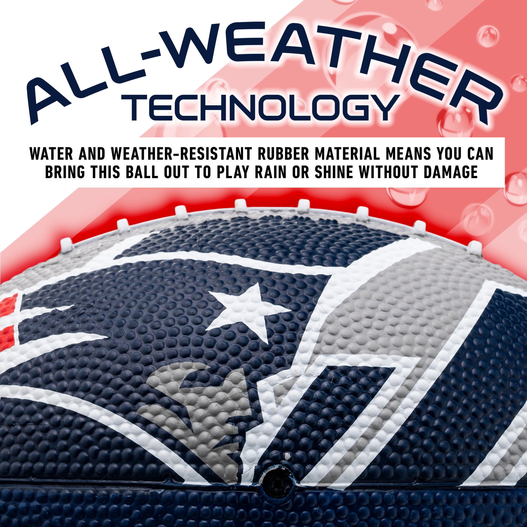 Franklin Sports NFL New England Patriots Football - Youth Football -  Mini 8.5" Rubber Football - Perfect for Kids - Team Logos and Colors!