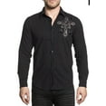 thumbnail image 6 of Xtreme Couture By Affliction Men's Button Down Shirt ROYALTY REV WING Black, 6 of 9