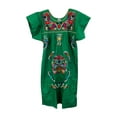 thumbnail image 2 of Leos Imports Mexican Dress Puebla (Small, Green), 2 of 3