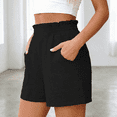 thumbnail image 6 of SOMER Shorts for Women Elastic High Waisted Wide Leg Womens Shorts with Pockets Casual Beach 2026 Summer Black, 6 of 6