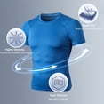 thumbnail image 2 of Camiseta deportiva para hombre camisetas ajustadas elásticas de secado rápido cortas con cuello redondo, 2 of 8