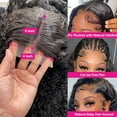 thumbnail image 5 of Deep Wave Lace Front Wigs 28inch Human Hair Wigs 180% Density 4X4 HD Transparent Lace Closure Human Hair Wigs for Black Women Glueless with Baby Hair Natural Color, 5 of 7