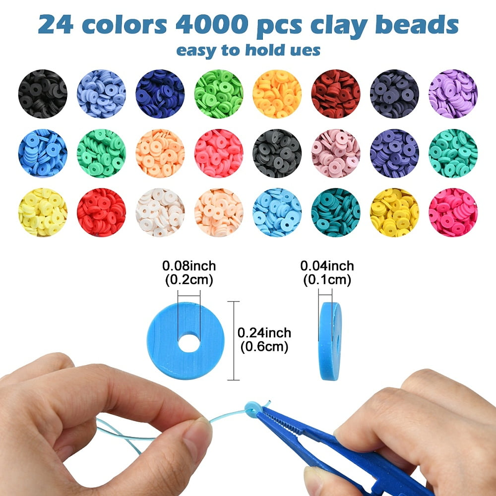 DIY Bracelet Making Kit Including Face Letter Acrylic Polymer Clay Disc Plastic Natural Shell Beads Brass Hoop Earring Findings Leaf Starfish Alloy