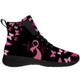 thumbnail image 4 of Aidianart Womens Breast Cancer Awareness Ribbon High Top Sneakers High Top Shoes Size 12, 4 of 5