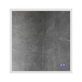 thumbnail image 4 of 36 x 36 Inch Frameless LED Illuminated Bathroom Wall Mirror, Touch Button Defogger, Square, Silver, 4 of 5
