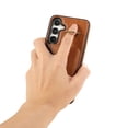 thumbnail image 6 of for Samsung Galaxy A15 Wallet Case with Card Holder - PU Leather Case for Women & Girls, Wrist Hand Strap, Secure Finger Ring, Shockproof Protective Phone Cover for Galaxy A15, Brown, 6 of 7