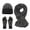 #01 Grey, variant on Beanie for Women Hat Scarf and Gloves Set Thick Soft Stretchy Knit Hats Fashion Winter Skull Cap for Cold Weather #02 White