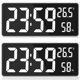 thumbnail image 1 of 2X Reloj de Pared Digital LED, Pantalla de Dígitos Grandes, Temperatura Y Humedad Interior, para Granja, Hogar, Aula, Oficina, Blanco, 1 of 10