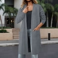 thumbnail image 2 of SGMVNU Women's 2025 Trendy Long Cardigans Sweater Lightweight Open Front Long Sleeve Long Duster Coats with Pockets(Grey, One Size), 2 of 9