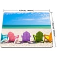 thumbnail image 6 of Gaming Mouse Pad Custom,Adirondack Beach Chairs on a Sun Beach Holiday Vacation Travel House Mouse Pad, 6 of 9