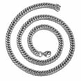 thumbnail image 4 of 7-18mm 316L Stainless Steel Links Silver Curb Cuban Chain Men Necklace 7"-40", 4 of 5