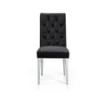 thumbnail image 4 of Meridian Furniture Juno 19.5"H Velvet Dining Chair in Black (Set of 2), 4 of 4