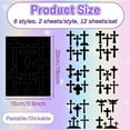 thumbnail image 2 of 12 Sheets 6 Styles Cross Mason Jar Decals Christian Stickers Die Cuts Silhouettes Self-Adhesive PVC Waterproof for Craft Scrapbook Lantern Jars Wall Window Glass Phones Cup 7.8x5.9Inch DIY, 2 of 6