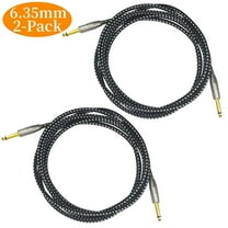 Kabuer Guitar Cable, Audio Cable Amp Cord for Electric Guitar, Bass, Keyboard, Mixer, 6.35mm 2-Pack, 10ft