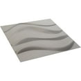 thumbnail image 6 of Ekena Millwork 19 5/8"W x 19 5/8"H Wave EnduraWall Decorative 3D Wall Panel, Textured Metallic Silver (12-Pack for 32.04 Sq. Ft.), 6 of 6