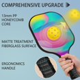 thumbnail image 2 of Pickleball Paddles Set Of 2, Fiberglass Surface, Neon Fluid Print, 4 Balls & Bag, 2 of 5