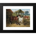 thumbnail image 2 of John Frederick Herring Jr. 24x19 Black Modern Framed Museum Art Print Titled - Horses, Cows and Chickens in a Farmyard, 2 of 5