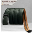 thumbnail image 3 of Mens Ratchet Belt,Leather Adjustable Slide Belt For Gift Mens Dress Casual 1 3/8",Size Adjustable, 3 of 8