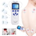 thumbnail image 1 of Máquina de electroestimulación muscular Tens, masajeador de pulso, fisioterapia, alivio del dolor con 4 parches de electrodos, 1 of 5