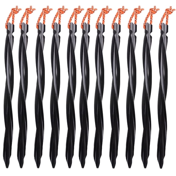 Estacas para Tienda Azarxis de Aluminio Resistente 25 cm Paquete de 10 con Bolsa