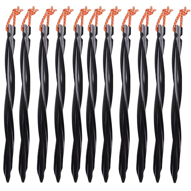 Estacas para Tienda Azarxis de Aluminio Resistente 25 cm Paquete de 10 con Bolsa