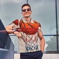 thumbnail image 4 of Fotbe Basketball Shot Camiseta Polo de Golf para Hombre con Estampado – Camisa Deportiva Transpirable con Cuello Abotonado-Small, 4 of 6