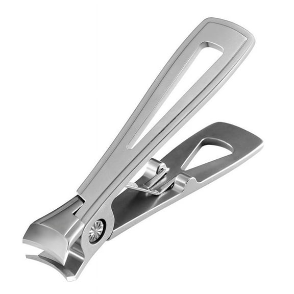 Nail clippers for thick nails with metal file - Nail clippers with wide jaws for hard nails - Stainless steel nail clippers