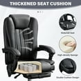 thumbnail image 4 of CoSoTower Massage Office Chair with Heat and 6 Vibration Points,Executive Office Chair with Foot Rest and Padded Armrests,Reclining Backrest and Wheels, 4 of 7
