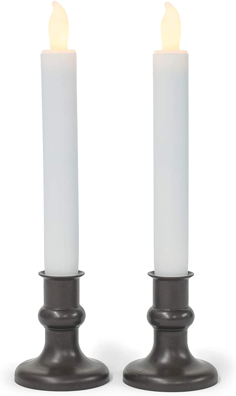 Mark Feldstein Flameless LED Vanilla-Scented Candle Pillar with Auto On/Off Time 