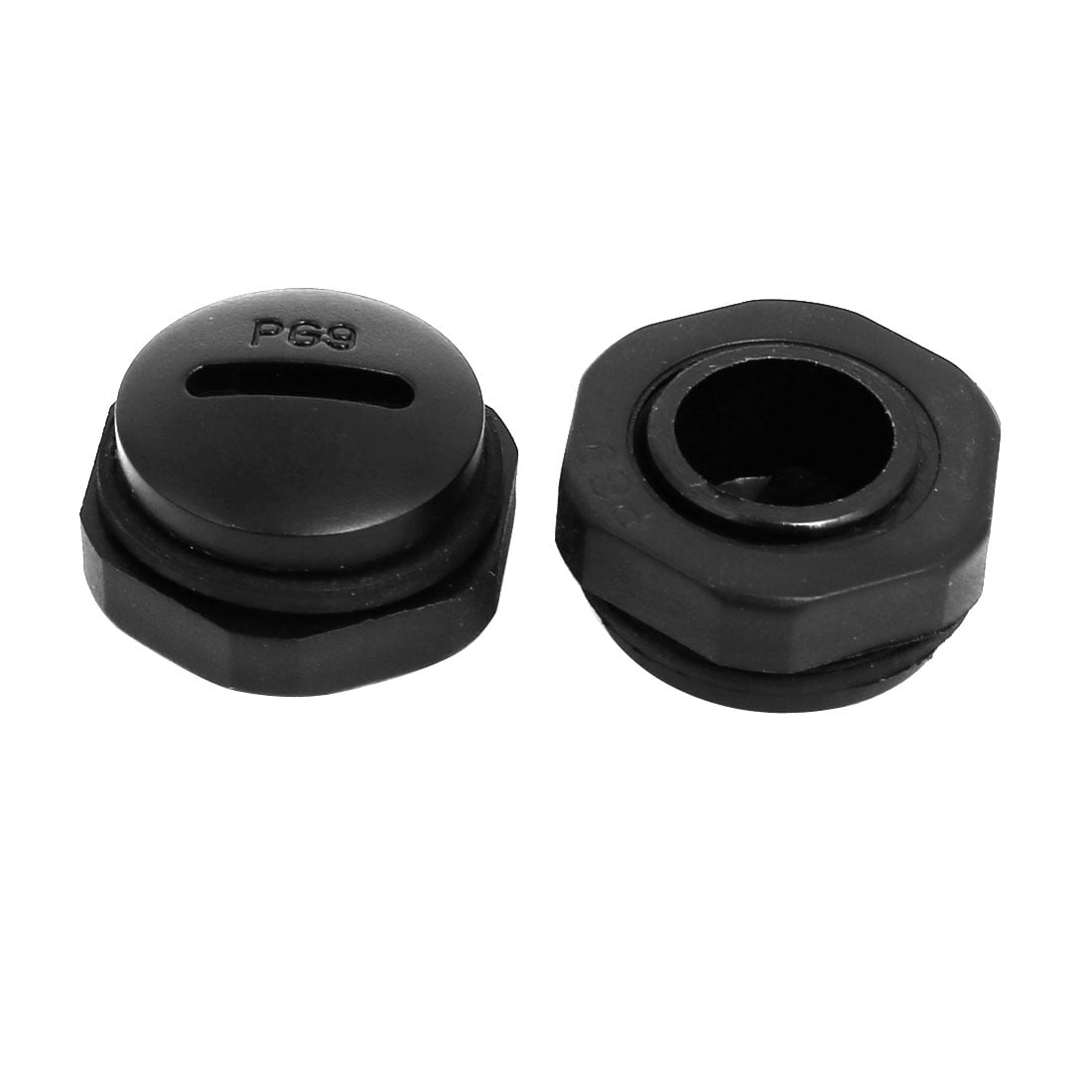 PG9 Nylon Male Threaded Cable Gland Screw End Cap Cover Black 10pcs