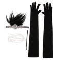 thumbnail image 2 of Diadema de Disfraces Collar Guantes 1920s Accesorios Set BLESIY Accesorios de aleta, 2 of 8