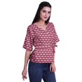 thumbnail image 2 of Moomaya Printed Wrap Over with Belt Style Top For Women Printed V-Neck Casual/Formal Top, 2 of 6