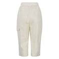 thumbnail image 4 of RUTAYY Women's Capri Pants Casual Summer with Drawstring Elastic Waistband and Side Pockets Comfortable Lightweight Solid Color Chic Holiday Trousers, 4 of 7