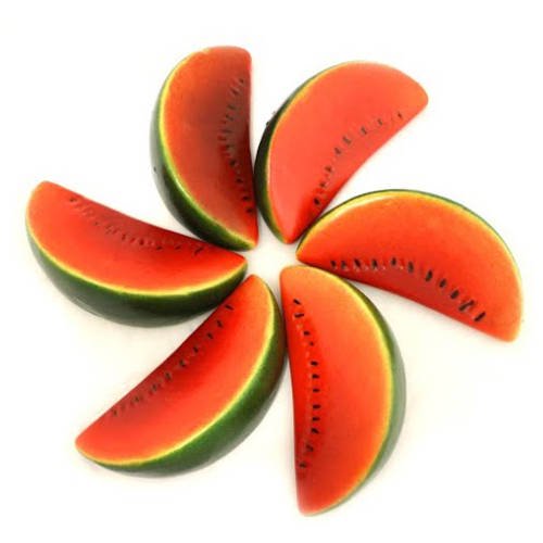 ALEKO 6AFWM Decorative Realistic Artificial Fruits, Set of 6 Watermelons