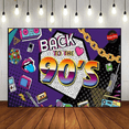 thumbnail image 2 of CUSTOM Back to The 80s 90s Backdrop Hip Hop Graffiti Wall Birthday Party Decor Banner, 2 of 10