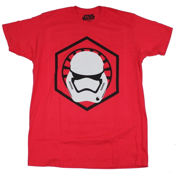 Star Wars Force Awakens Mens T-Shirt - First Order Stormtrooper in Logo Image