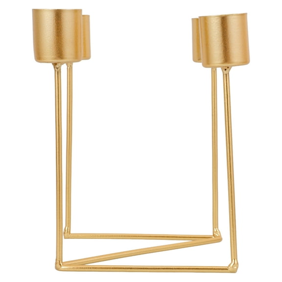 HONMEET Table Candles Centerpiece Advent Candle Holder Golden Iron 1Pcs