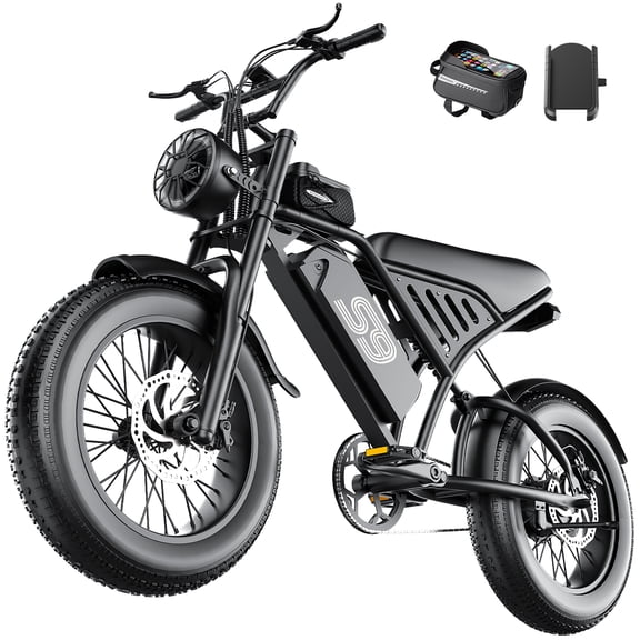 750 Rated Electric Bike, 48V 20Ah &20MPH & 65Miles Range, 16''x4'' Fat Tire Mountain Ebike, Removable Battery, Rear Rack, Adult Electric Bicycle,Ages14  UL2849