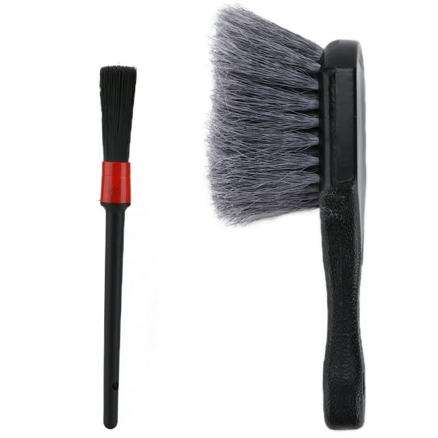 Ensemble de Brosses de Nettoyage de Voiture, Brosse Auto Universelle Multifonction Ensemble de Brosses pour Roues de Voiture Usage Humide et Sec pour Voiture pour Maison pour Bureau
