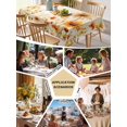 thumbnail image 5 of Country Sunflower Table Cloth 60x102 Inch Rectangle, Watercolor Orange Flower Field Farmhouse Waterproof Tablecloth Washable Table Cover for Party Picnic Dinner Decor, 5 of 9