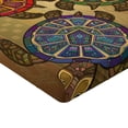 thumbnail image 2 of Ambesonne Ethnic Fitted Sheet, 3 Turtles Ornamental, Full Size, Multicolor, 2 of 3