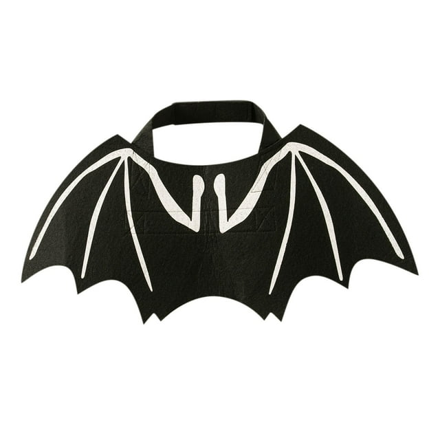 Size C Glow In The Dark Dog Costume With Skull Wings Halloween Pet Cosplay Prop For Cats And Small Dogs C