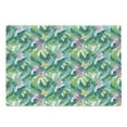 thumbnail image 1 of Watercolor Cutting Board, Exotic Jungles of Hawaii Inspired Fresh Green Leaves Tropical Plants Art, Decorative Tempered Glass Cutting and Serving Board, Large Size, Green Pink White, by Ambesonne, 1 of 1