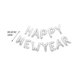 thumbnail image 3 of Globos De Papel De Aluminio Globo de aluminio plateado de 16" con la frase "Feliz Año Nuevo" para decoración de fiestas y festivales. JASKFLY, 3 of 8