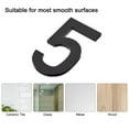 thumbnail image 4 of Unique Bargains 100mm/3.94' Acrylic 3D Self Adhesive House Number Address Sign Black, Number 5, 4 of 5