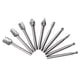 thumbnail image 1 of 10pcs HSS Tungsten Carbide Rotary Cutting Burr Set Grinder Bit 1/8 inch (3mm) Shank Woodworking Carv, 1 of 5