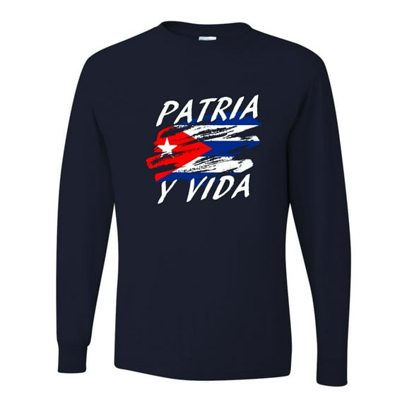 Adult Patria y Vida Cuba Freedom Long Sleeve T-Shirt