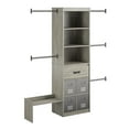 thumbnail image 1 of Little Seeds Nova Grow with Me Grey Oak Adjustable Kids’ Closet Organizer System, 1 of 9